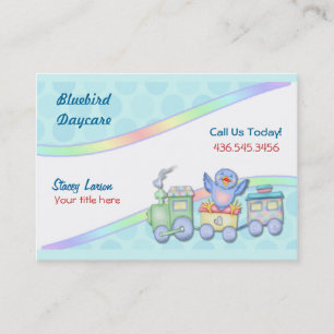 Carte De Visite Bluebird Train for Daycare ou Babysitter