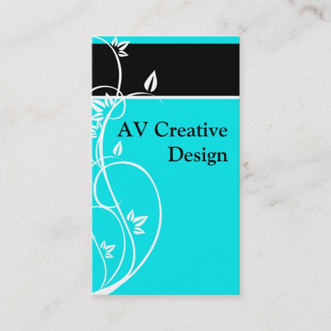 Carte De Visite BlueFlourish - customisé (Devant)