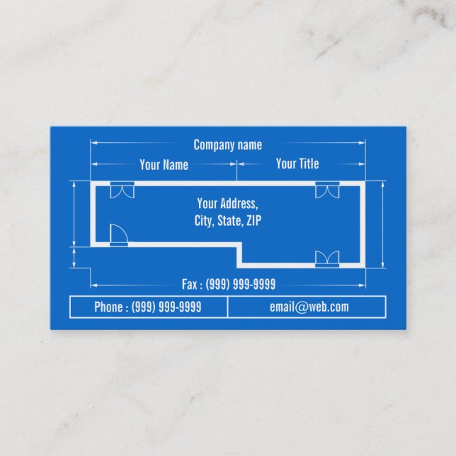 Carte De Visite blueprint (Devant)