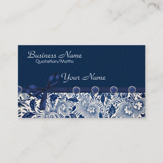 Carte De Visite Blues Classy (Devant)