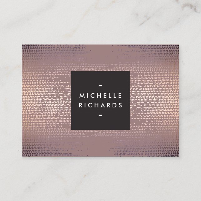 Carte De Visite Blush Confetti Motif de pluie moderne (Devant)