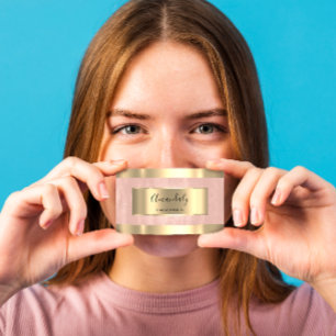 Carte De Visite Blush Gold encadré Élégant professionnel moderne