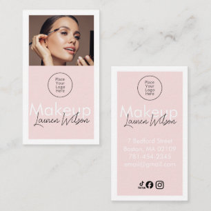 Carte De Visite Blush Rose Coiffure, Maquillage & Salon de Beauté 