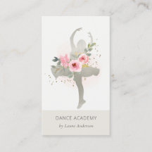 Blush Silver Floral Girl Dance Academy Logo