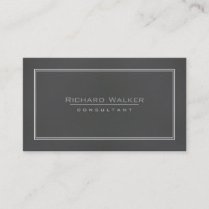 Carte De Visite Boarder Carré professionnel élégant en bois noir
