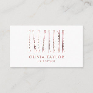 Carte De Visite Bobby Pins Coiffeur Stylo Salon de coiffure Coiffe