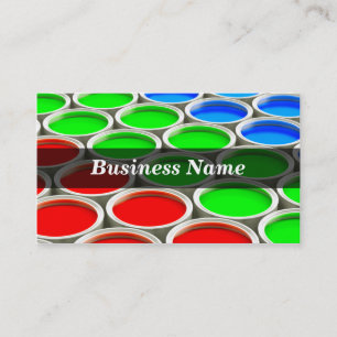 Carte De Visite Bocaux de peinture colorés 3D (RVB)