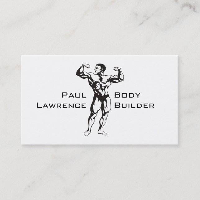 Carte De Visite Body Builder Personal Trainer Fitness (Devant)