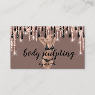 Carte De Visite Body Sclupting Massage Logo Bikini Code QR en lign