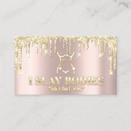 Carte De Visite Body Sculpting Beauté Logo Parties scintillant Gol