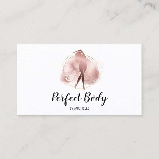 Carte De Visite Body Sculpting Fitness Linergie Entraîneur de tail (Devant)