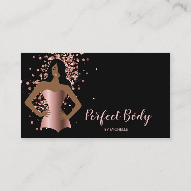 Carte De Visite Body Sculpting Fitness Linergie Entraîneur de tail (Devant)