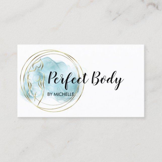 Carte De Visite Body Sculpting Fitness Linergie Entraîneur de tail (Devant)