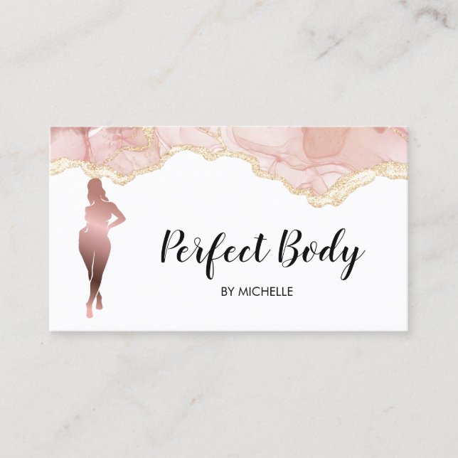 Carte De Visite Body Sculpting Fitness Linergie Entraîneur de tail (Devant)