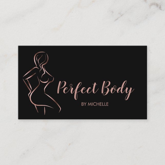 Carte De Visite Body Sculpting Fitness Linergie Entraîneur de tail (Devant)