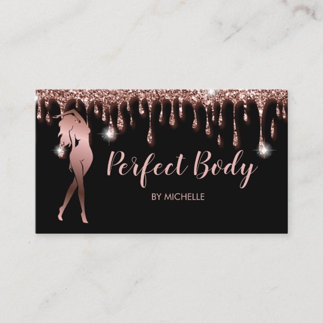 Carte De Visite Body Sculpting Fitness Linergie Entraîneur de tail (Devant)