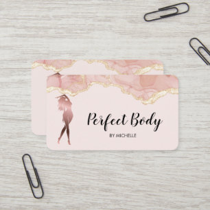 Carte De Visite Body Sculpting Fitness Linergie Entraîneur de tail