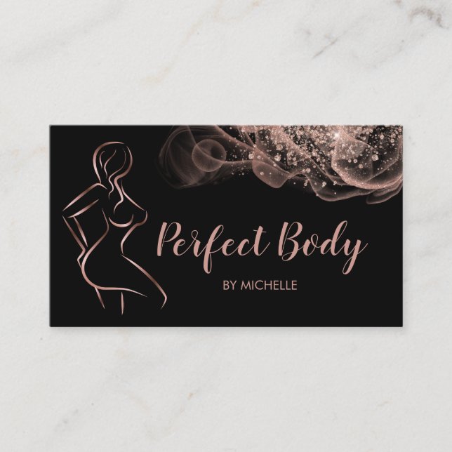 Carte De Visite Body Sculpting Fitness Linergie Entraîneur de tail (Devant)