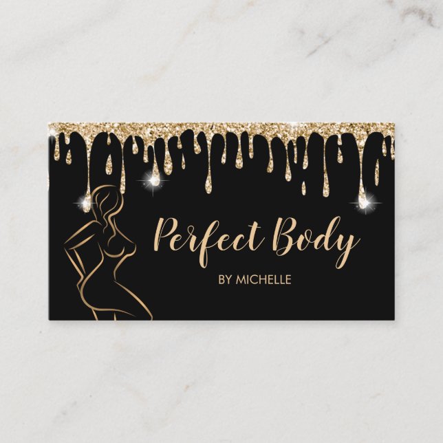 Carte De Visite Body Sculpting Fitness Linergie Entraîneur de tail (Devant)