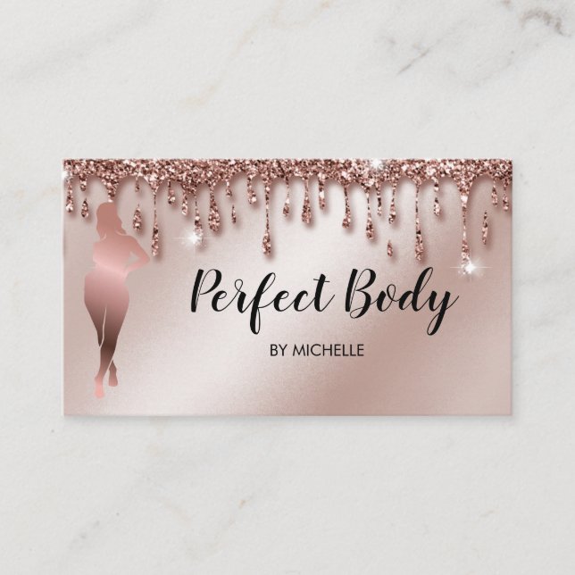 Carte De Visite Body Sculpting Fitness Linergie Entraîneur de tail (Devant)