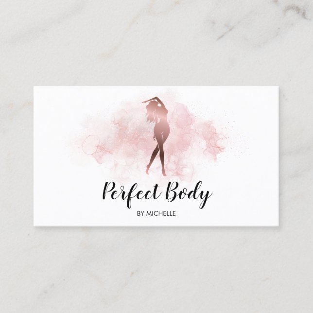 Carte De Visite Body Sculpting Fitness Linergie Entraîneur de tail (Devant)
