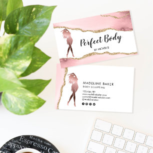 Carte De Visite Body Sculpting Fitness Linergie Entraîneur de tail