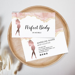 Carte De Visite Body Sculpting Fitness Linergie Entraîneur de tail