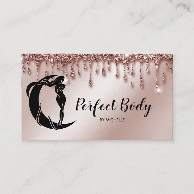 Carte De Visite Body Sculpting Fitness Linergie Entraîneur de tail (Devant)