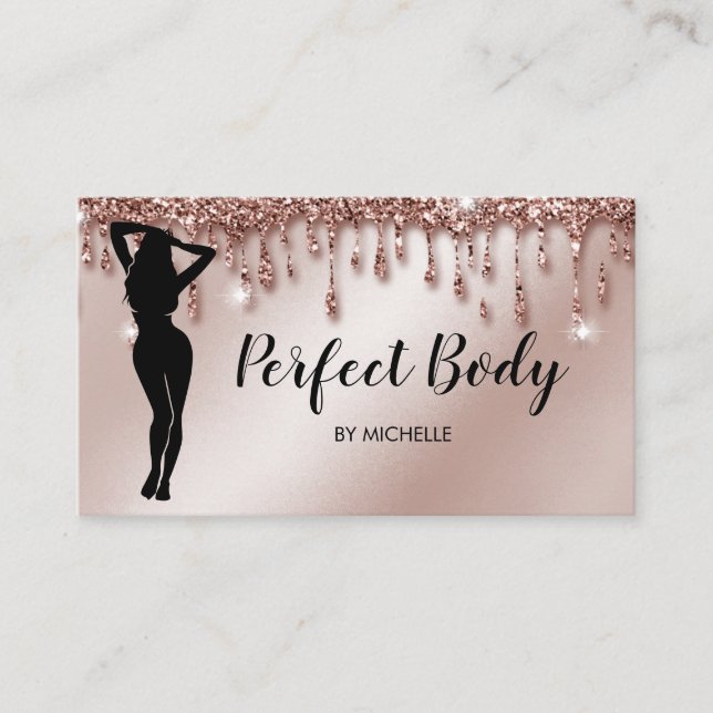 Carte De Visite Body Sculpting Fitness Linergie Entraîneur de tail (Devant)