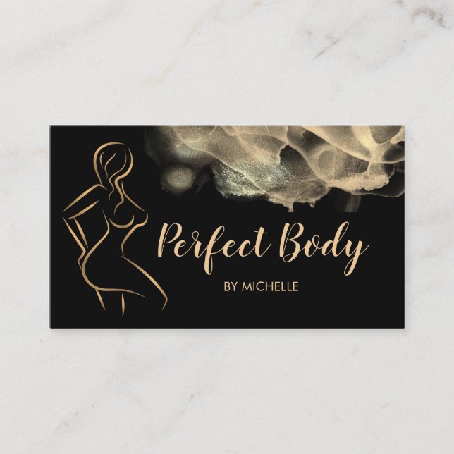 Carte De Visite Body Sculpting Fitness Linergie Entraîneur de tail (Devant)