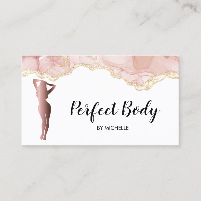 Carte De Visite Body Sculpting Fitness Linergie Entraîneur de tail (Devant)