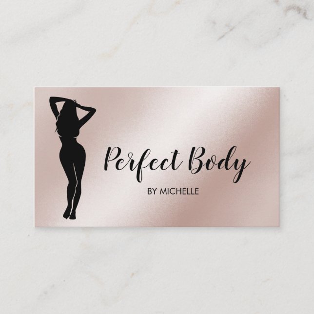 Carte De Visite Body Sculpting Fitness Linergie Entraîneur de tail (Devant)
