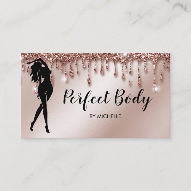Carte De Visite Body Sculpting Fitness Linergie Entraîneur de tail (Devant)