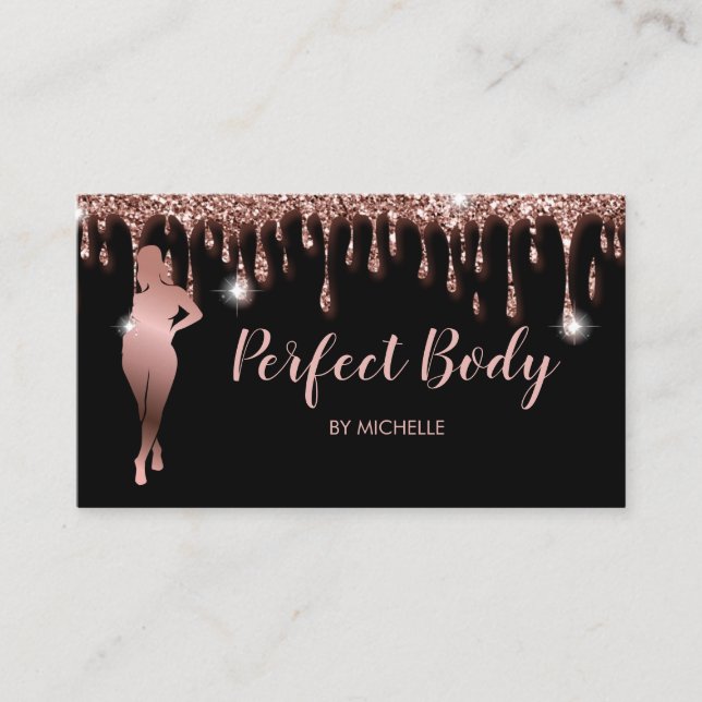 Carte De Visite Body Sculpting Fitness Linergie Entraîneur taille (Devant)