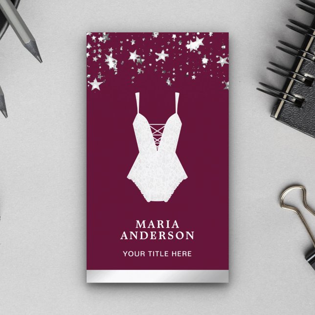 Carte De Visite Bodysuit Lace Blanche Lingerie Boutique (Créateur téléchargé)