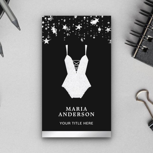 Carte De Visite Bodysuit Lace Blanche Lingerie Boutique (Créateur téléchargé)