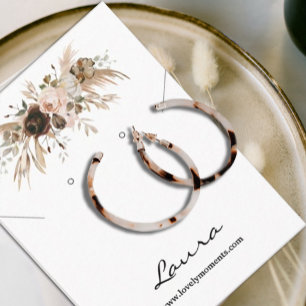 Carte De Visite Boho Automne Citrouille Écouter