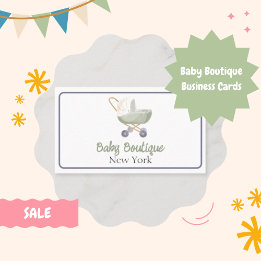 Carte De Visite Boho Baby Carriage Boutique New York