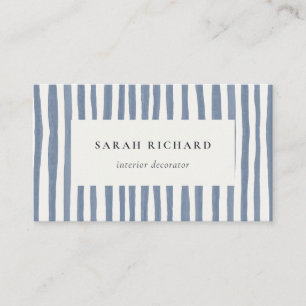 Carte De Visite Boho Chic Bleu Poussiéreux Bandes Dessinées à la M