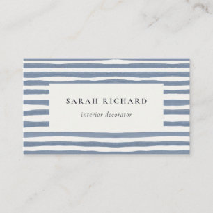 Carte De Visite Boho Chic Bleu Poussiéreux Bandes Dessinées à la M