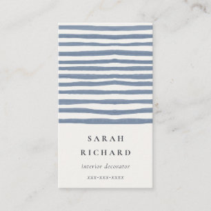Carte De Visite Boho Chic Bleu Poussiéreux Bandes Dessinées à la M