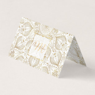 Carte De Visite Boho Chic design de mandala en or