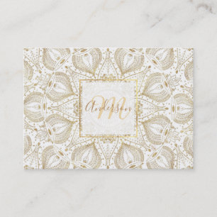 Carte De Visite Boho Chic design de mandala en or