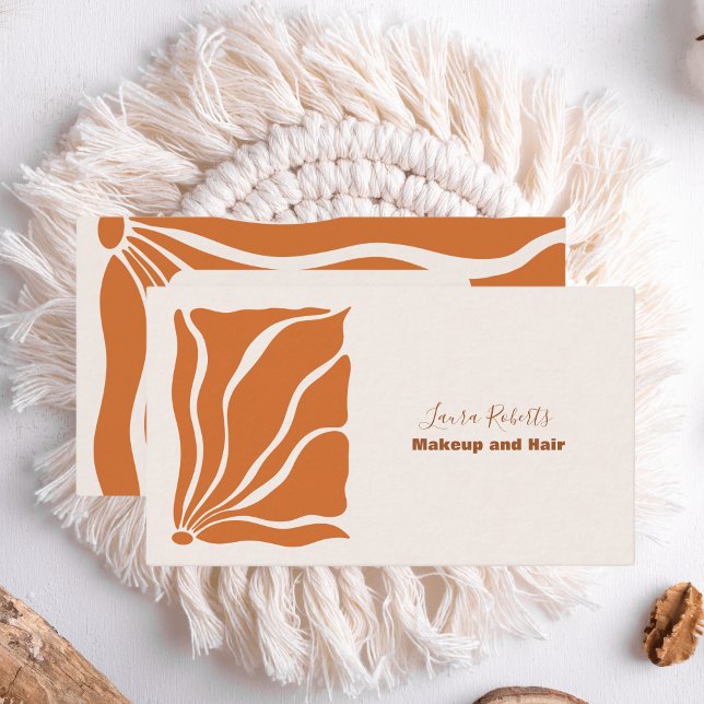 Carte De Visite Boho Chic Retro Floral (Créateur téléchargé)