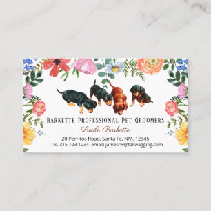 Carte De Visite Boho Cute Dachshund Animaux de compagnie Grooming 