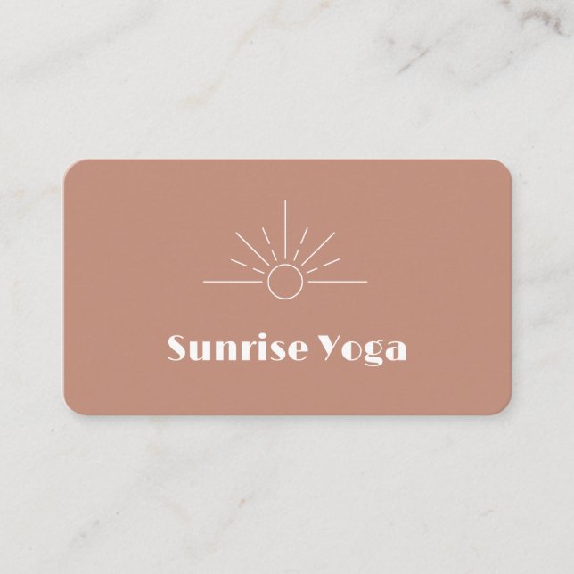 Carte De Visite Boho Earthy Modern Custom Logo (Devant)