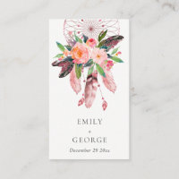 BOHO FLORAL DREAM CATCHER MARIAGE CADEAU REGISTRE