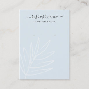 Carte De Visite Boho Leaf Dusty Blue oreille bijouterie