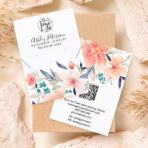 Carte De Visite Boho logo floral bijoux collier d'oreille