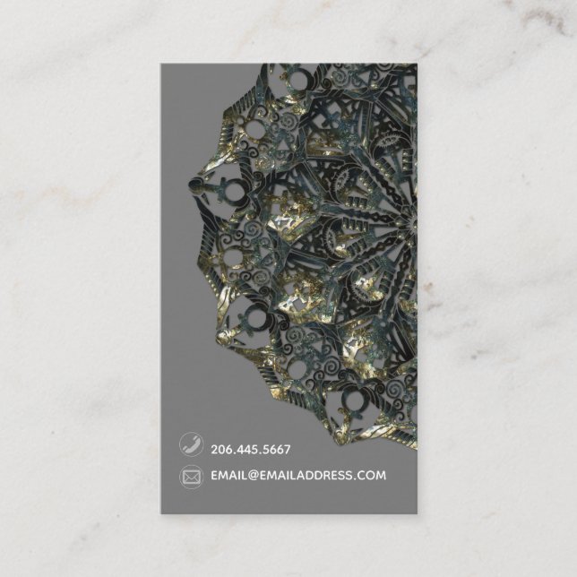Carte De Visite Boho Mandala Yoga (Devant)